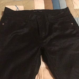 Coated black denim jeans from ZARA MAN sz 32